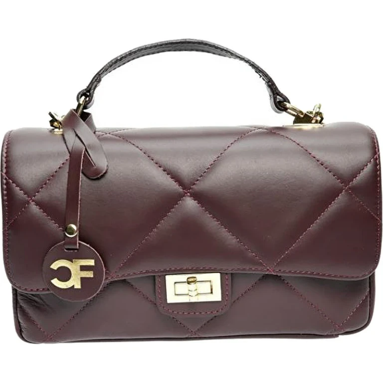 Women's Wine Leather Crossbody Bag