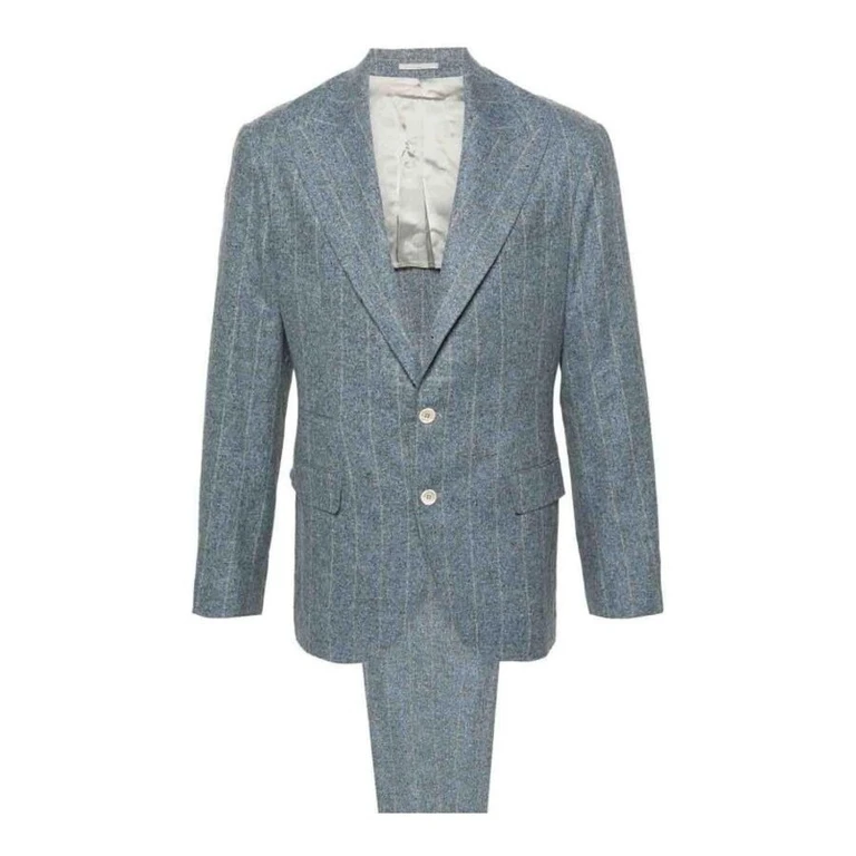 Sky Blue Pinstripe Tailored Suit