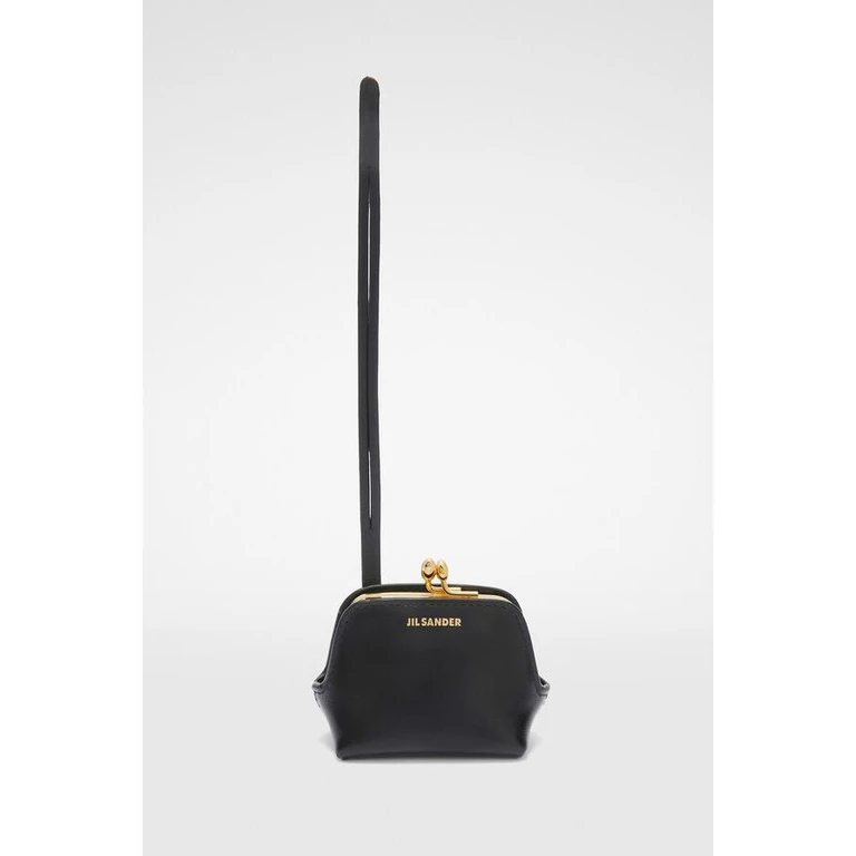 Women'S Black Leather Clutch Bag