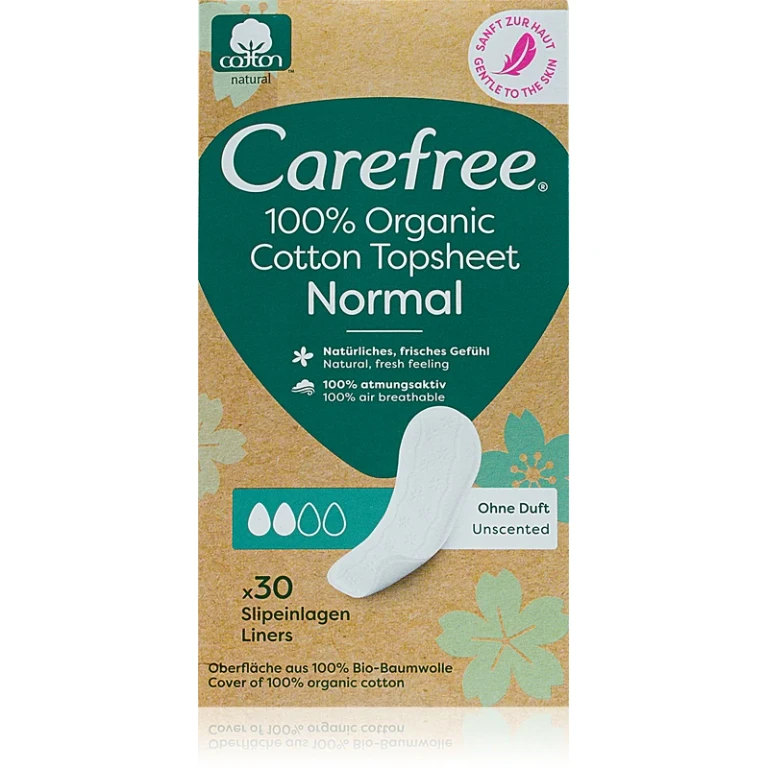 Organic Cotton Normal Panty Liners 30 Pieces