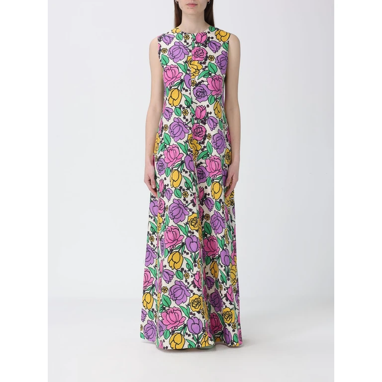 Cotton Long Dress with Floral Print (V11025118MF1880)
