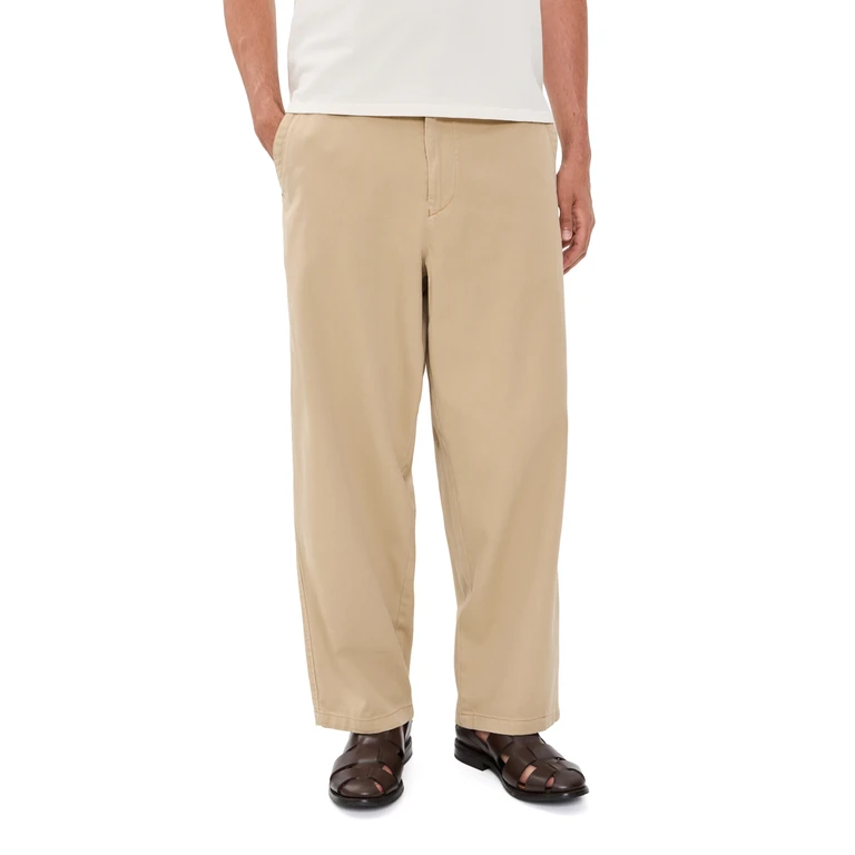 Wide Twill Pants Tan 34