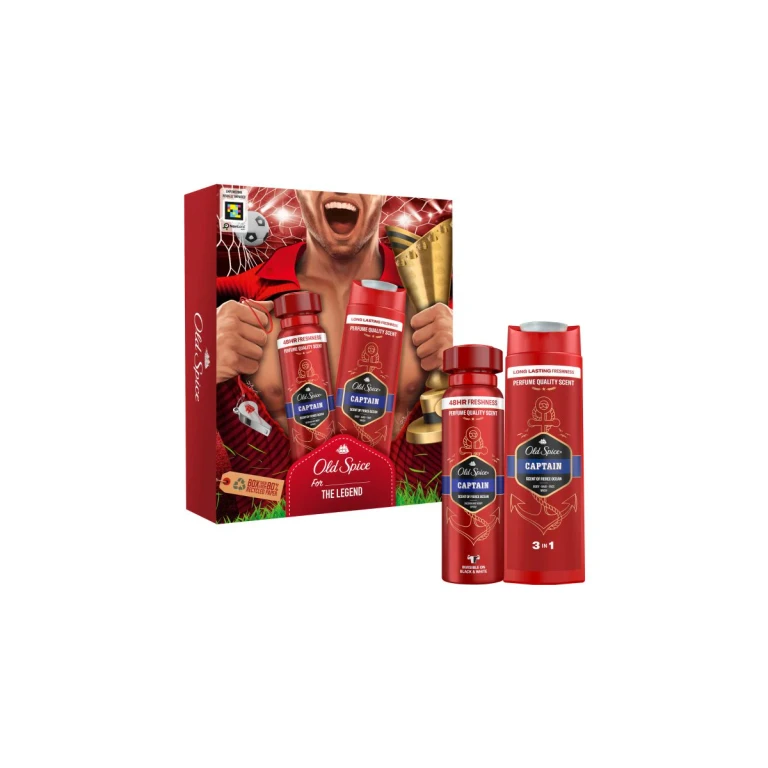 Captain For The Legend Gift Set for Men Deodorant Spray 150ml + Shower Gel for Men 250ml
