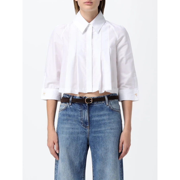 Chemise crop en coton Elisabetta Franchi