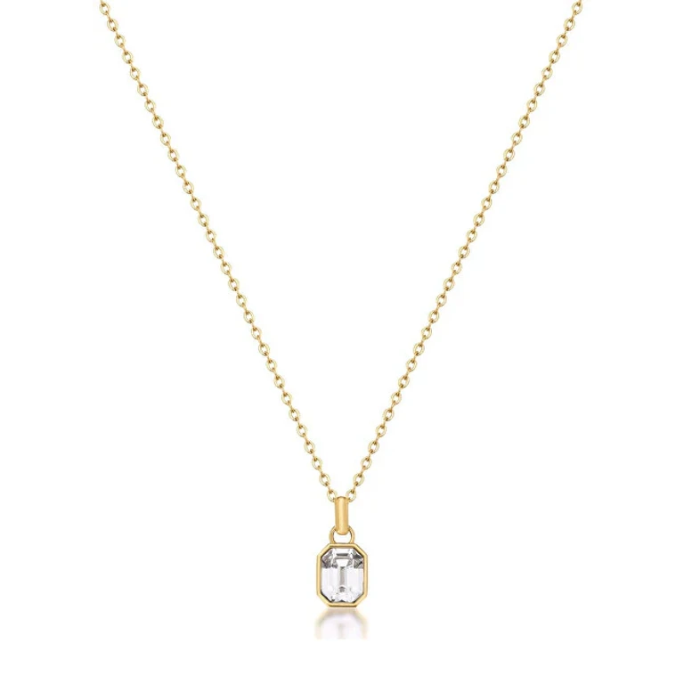 Shiny gold galvanic necklace Symphonia BYM188 (chain, pendant)