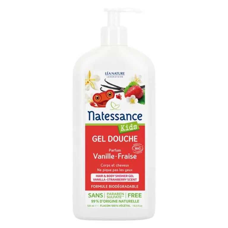 Kids Shower Gel Vanilla Strawberry Bio 500ml