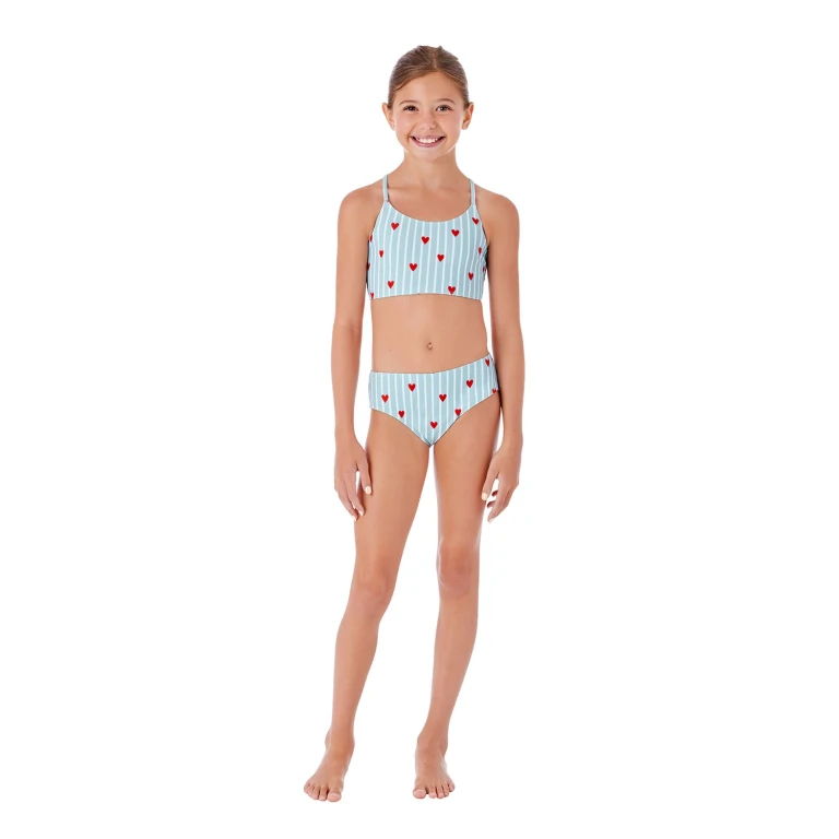 Girls Swim Hearts 2T:- Hearts, 2T