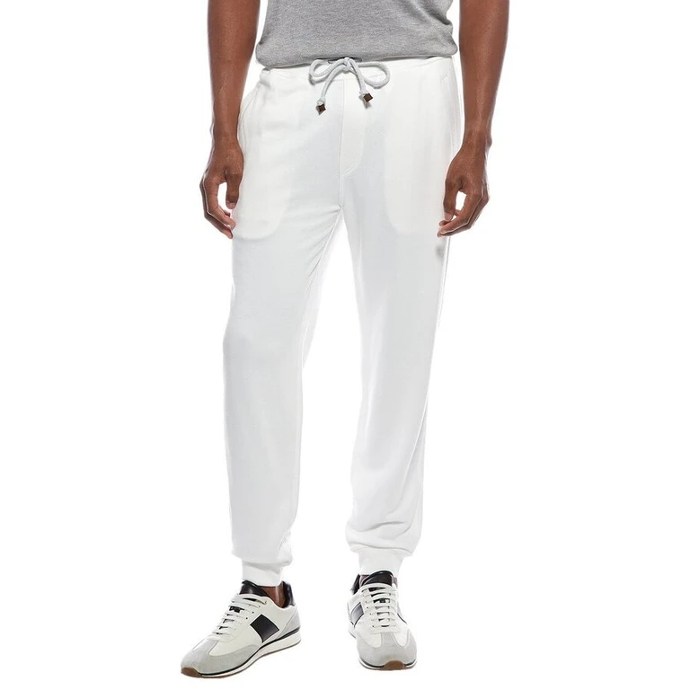 Off White Linen Blend Trousers