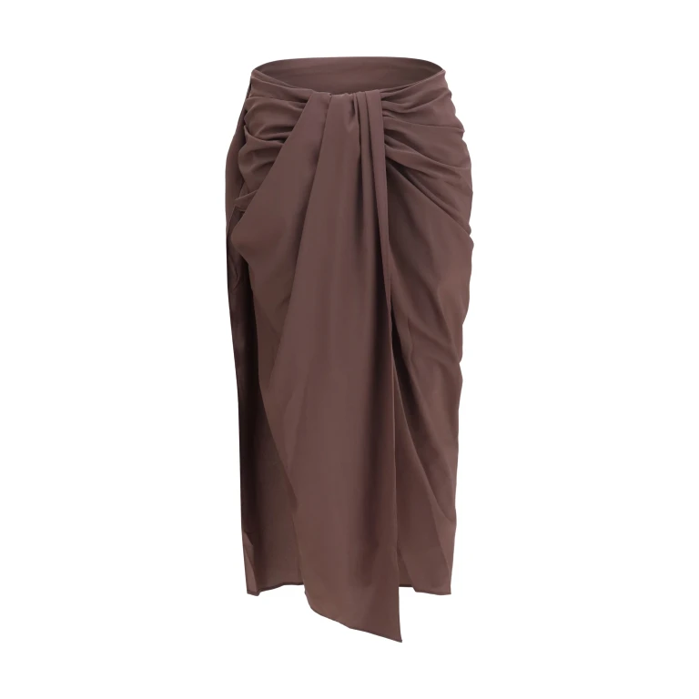 Pareo Skirt Stretch Muslin Brown