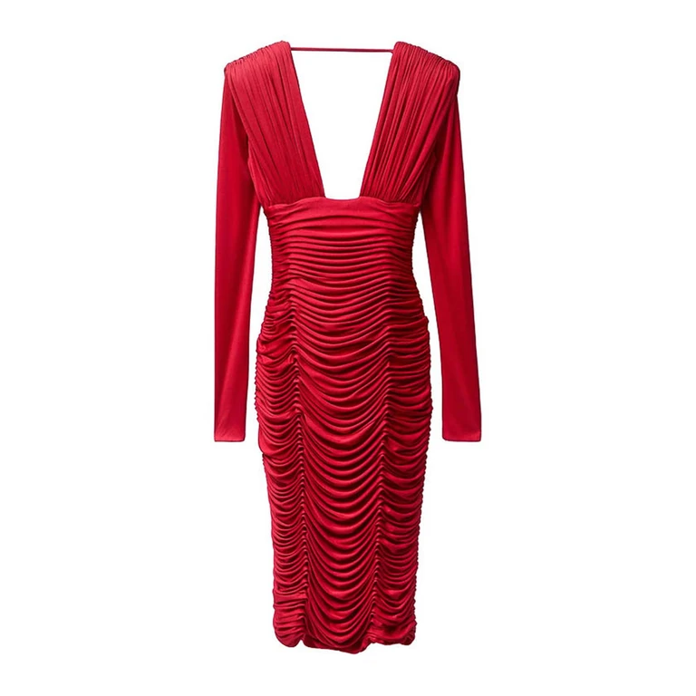 Robe midi Versace en jersey de crêpe de soie drapé