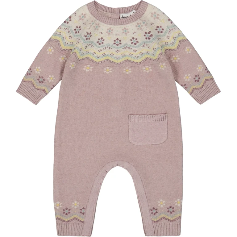 Jacquard Knitted Romper - Baby Girl