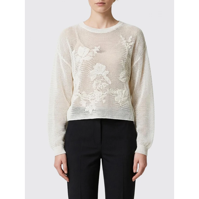 Crew Neck Mesh Cotton Top (261TE302000381)