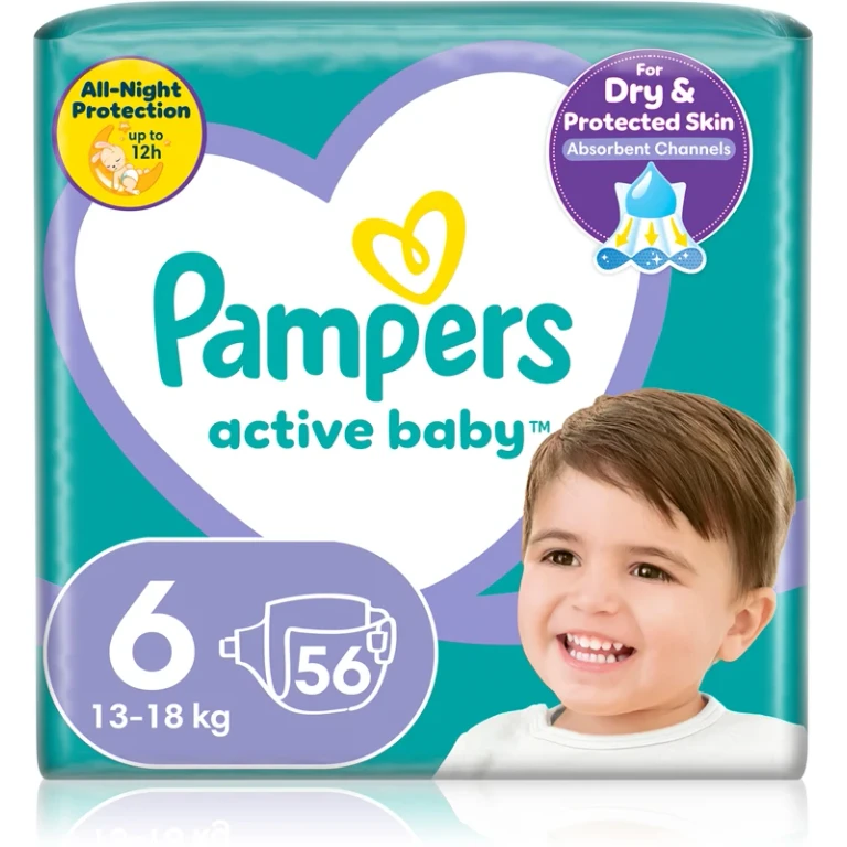 Active Baby size 6 disposable diaper 13-18 kg 56 pieces