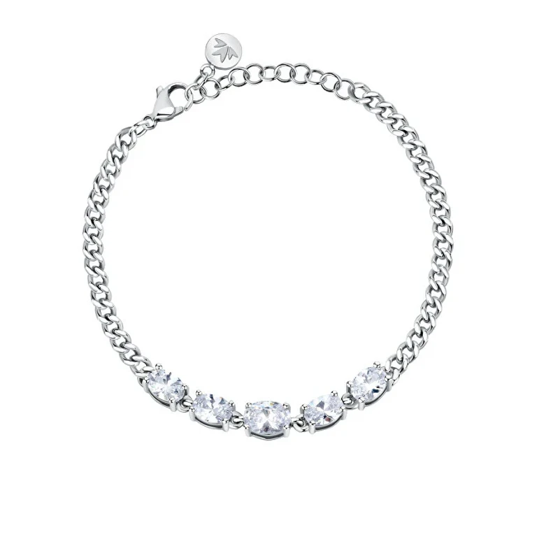 Modern Bracelet With Transparent Zirconia Savy13