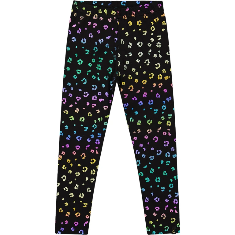 Multicolor Leopard Stretch Jersey Leggings - Little Girl