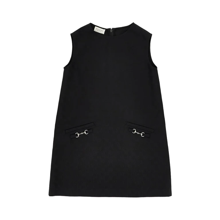 GG cotton mini dress with Horsebit Kids 8Y