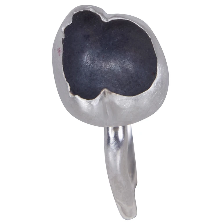 Ring With Black Stone "Yonca 2 S Sm St"