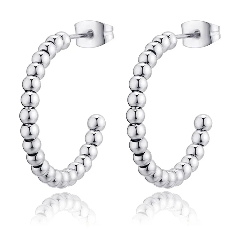 Shk39 Steel Hoop Earrings