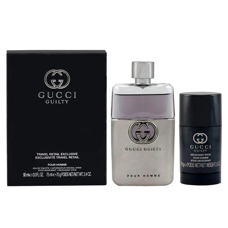 Guilty Travel 3.0 oz Eau De Toilette Spray and Deo Stick 2.4 oz