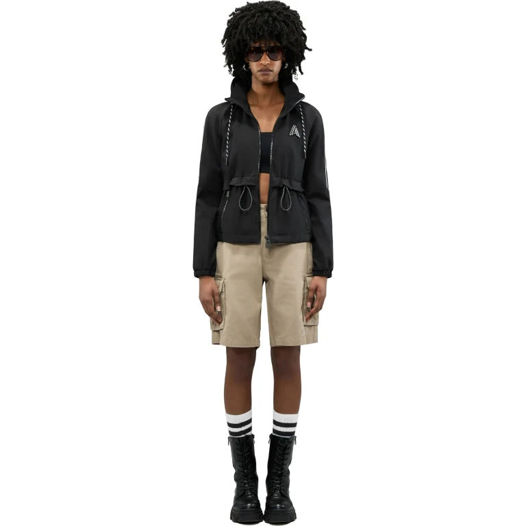 Enneth Hooded Windbreaker Jacket with Adjustable Waist - Women's