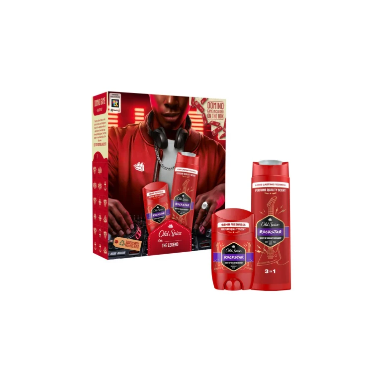 RockStar For The Legend Gift Set for Men Shower Gel for Face, Body and Hair 400ml + Solid Deodorant for Men 50ml
