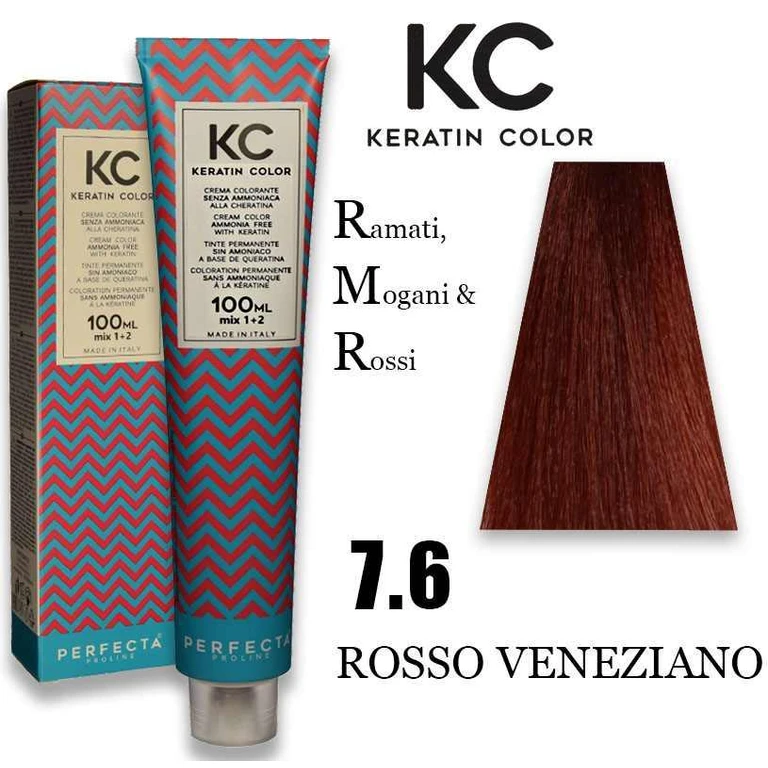 Kc Keratin Coloring Cream 100 ml 7.6