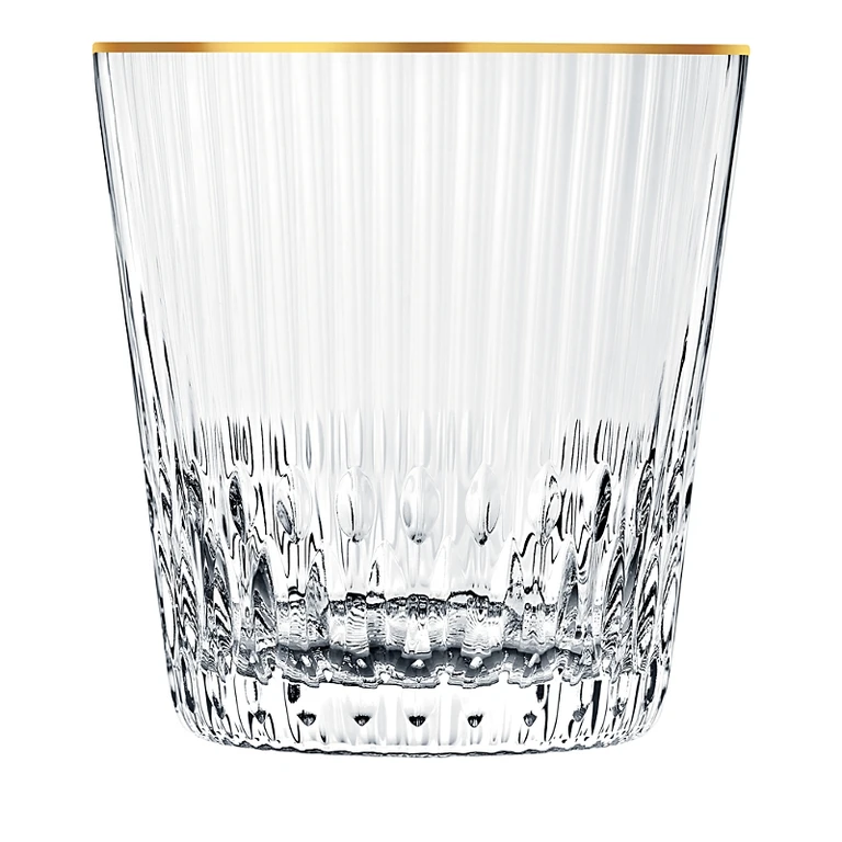 Apollo Gold Rim Double Old Fashioned Glass