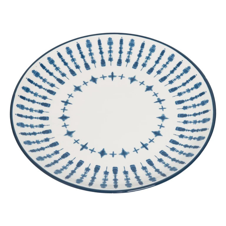 Dolomite 12.25 in off White Everyday Platter Spring Serving Platter Ceramic for Home and Entertaining