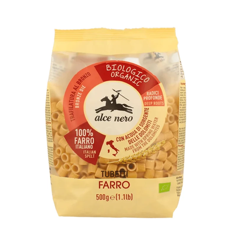 spa Organic Farro Tubes Alce Nero 500g