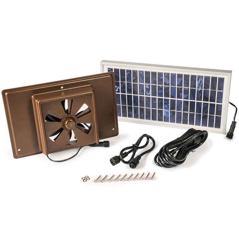Dog House Solar Powered Exhaust Fan - For the Dog Palace and almost any other Dog Houses:- Large