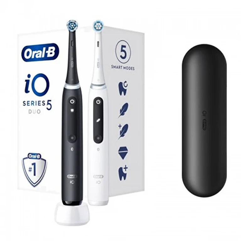 Electric Toothbrush Io Series 5 Matte Black + Matte White Duo Pack