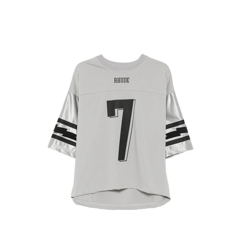 R H U D E Logo-print Mesh T-shirt