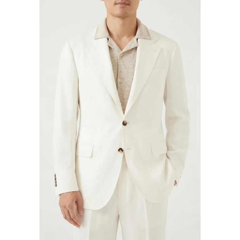 Off White Silk Blazer