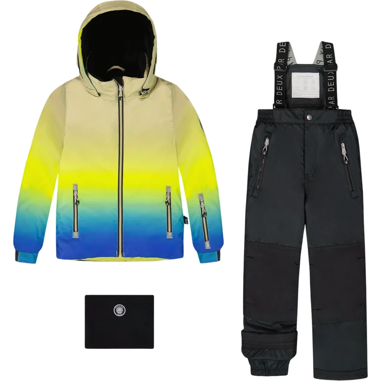Gradient Black Play Two-Piece Snowsuit with Jacket - Little Boy