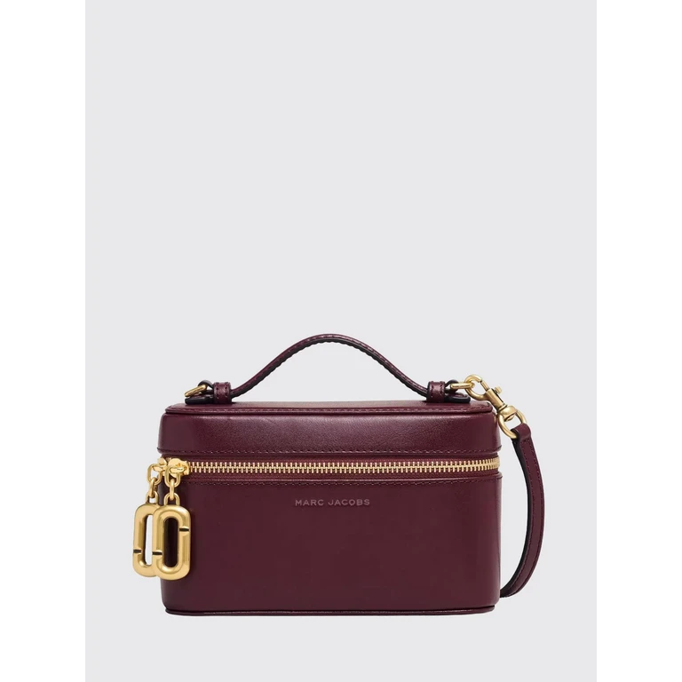 The Vanity Leather Handbag with Crossbody Strap and Logo Charm (2P6SMN009S01935)