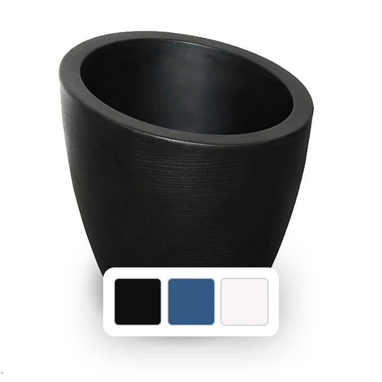 Modesto Round Planter:- Black, 20'