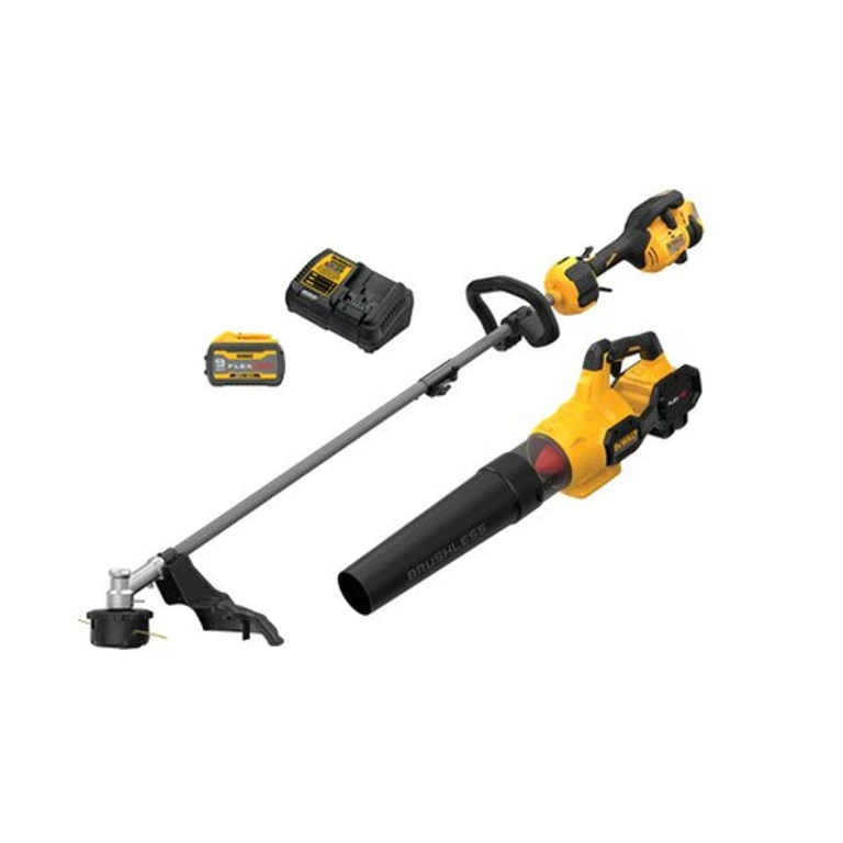 60V MAX FLEXVOLT Brushless Lithium-Ion 17 in. Cordless Attachment Capable String Trimmer and Blower Combo Kit (9 Ah)