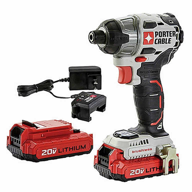 20V MAX Brushless Lithium-Ion 1/4 in. Cordless Impact Driver Kit with 2 Batteries (1.5 Ah)