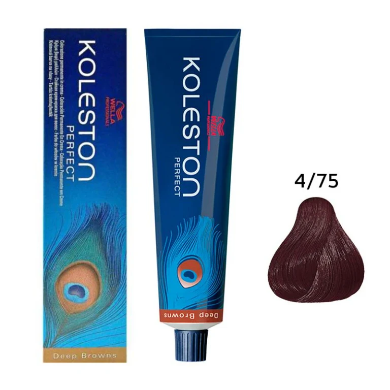 Professionals Koleston Perfect Permanent Hair Color 4/75 Medium Mahogany Brown 60 ml