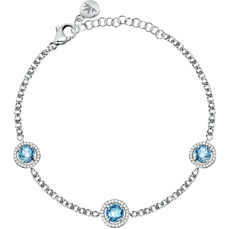 Sparkling Silver Bracelet With Crystals Tesori Saiw96