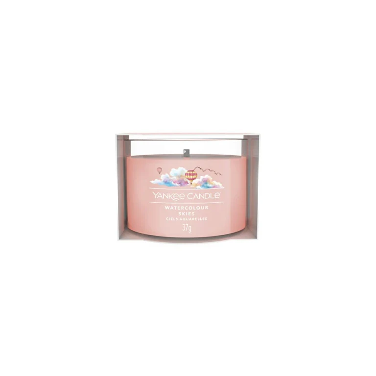Votive candle in watercolor Skies glass 37 g