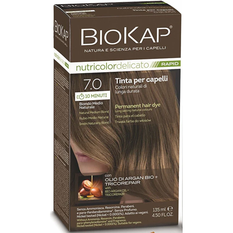 Delicate Rapid Hair Color - 7.0 Medium Natural Blonde 135 Ml