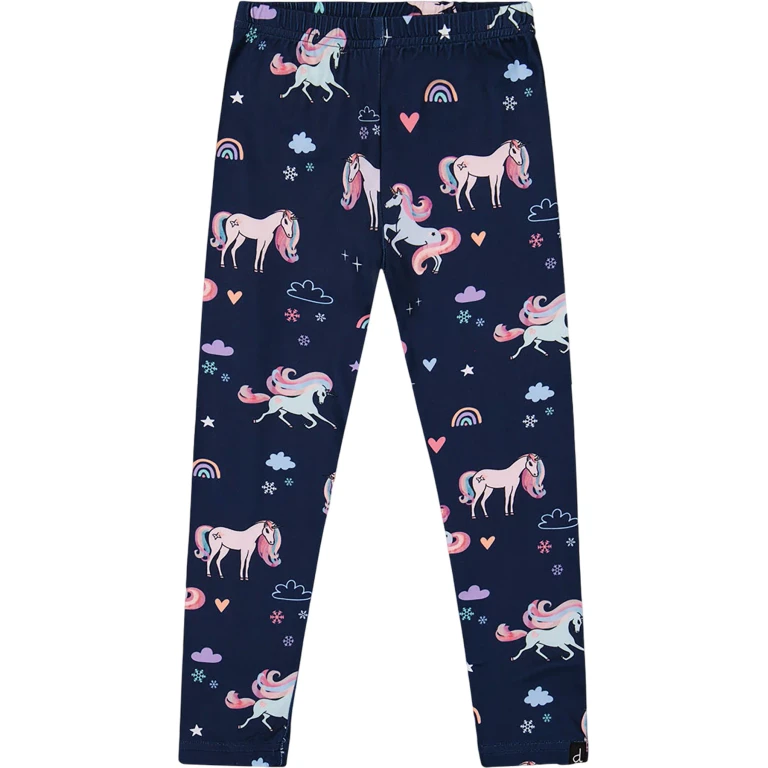 Lilac Unicorn Stretch Jersey Leggings - Big Girl