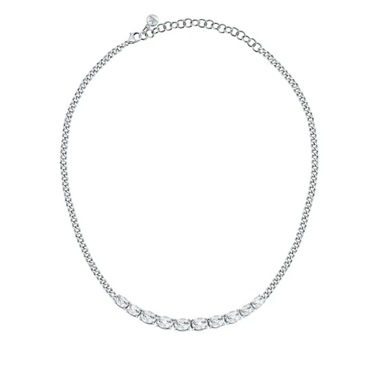 Elegante Necklace With Transparent Cubic Zirconia Colors Savy10