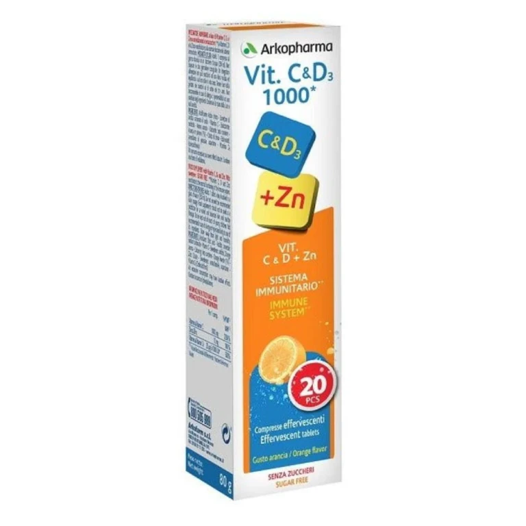 Arkopharma Vitamin C and D3 1000 mg 20 tablets
