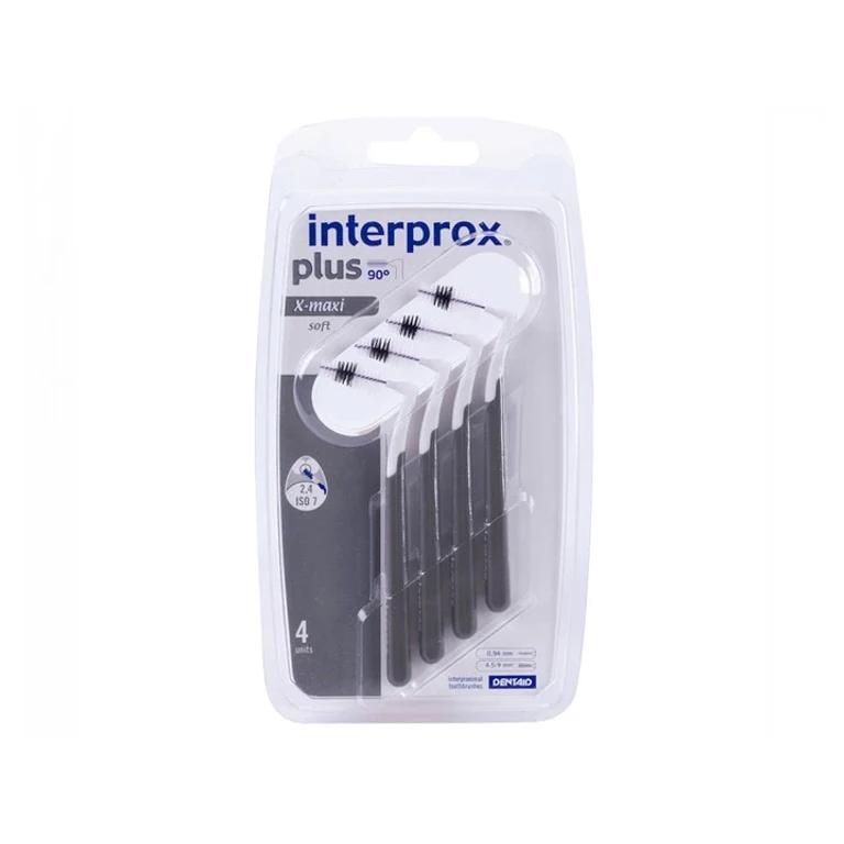 Interprox Plus 90° X-Maxi interdental brushes from 4.5 to 9mm x4