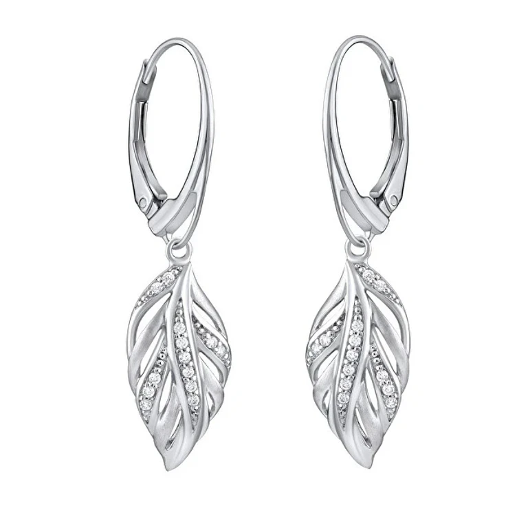 Beautiful Silver Earrings with Zirconia Eria Fw8765X