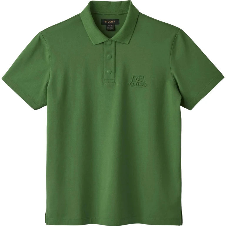 Pique Polo with 3D Logo - Men's
