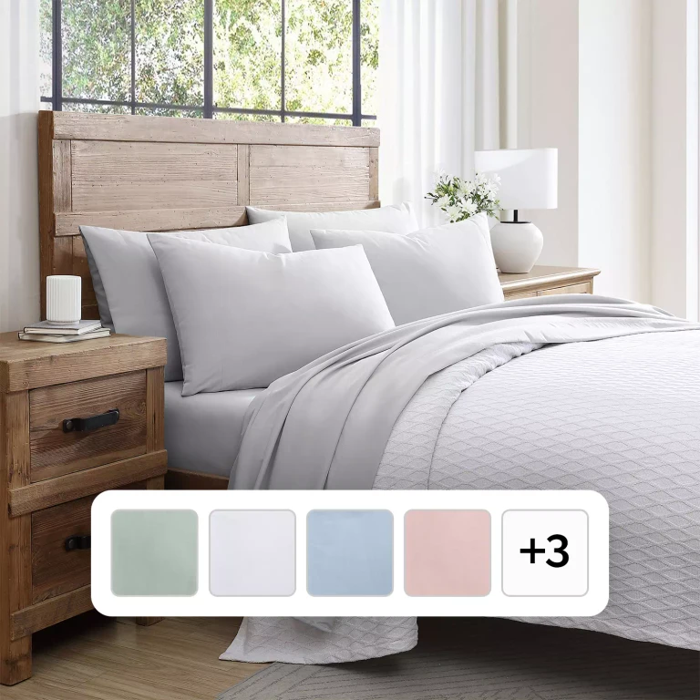 6-Piece Microfiber Sheet Set, Assorted Styles and Sizes:- Grey, King