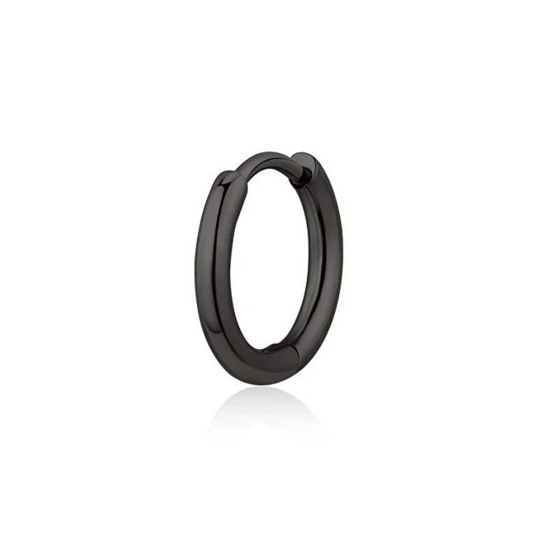 Single Black Hoop Earring Rogue Srg29